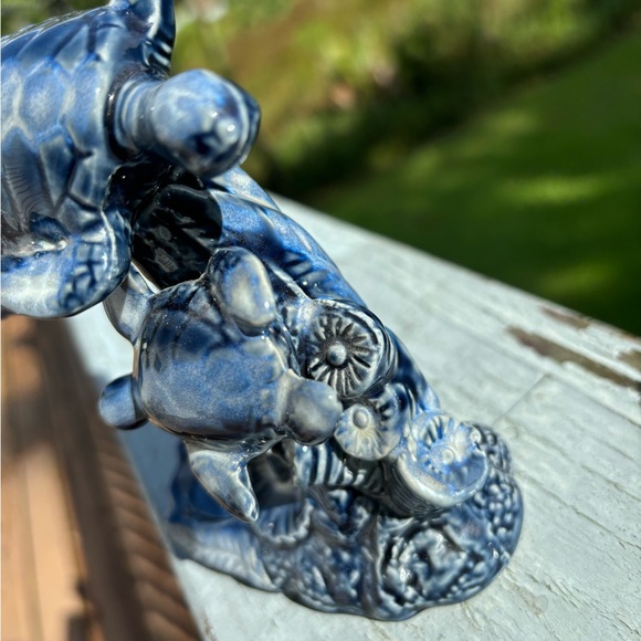 Sea Turtle and Coral Ceramic Accent Piece Votive Tea Light Holder - Picture 5 of 6